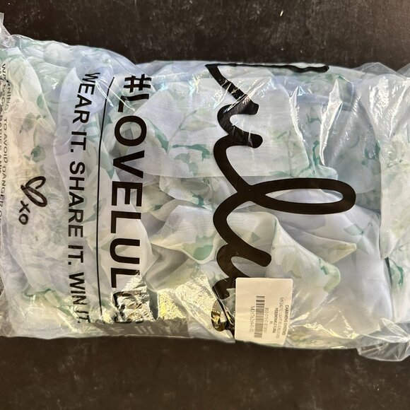 NWT Lulus Charming Sweetness Periwinkle Blue Floral Strapless Organza Maxi Dress - Picture 10 of 10